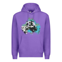 Purple cowhide turquoise patch Premium Hoodie - AdoDesignShop