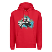 Red cowhide turquoise patch Premium Hoodie - AdoDesignShop