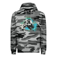 Slate Camo cowhide turquoise patch Premium Hoodie - AdoDesignShop