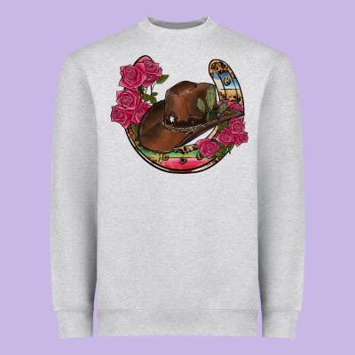 Western Serape Horseshoe Heavyweight Sweatshirt Designed By Ranaportraitstore