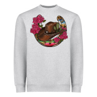 Heather Grey western serape horseshoe Heavyweight Sweatshirt - RanaPortraitStore