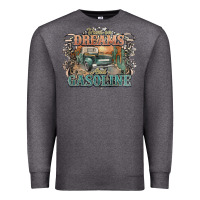 Charcoal Heather runs on dreams and gasoline truck western Premium Sweatshirt - NancyCooperArtShop