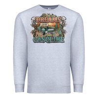 Heather Grey runs on dreams and gasoline truck western Premium Sweatshirt - NancyCooperArtShop