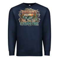 Navy runs on dreams and gasoline truck western Premium Sweatshirt - NancyCooperArtShop