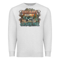 Oatmeal Heather runs on dreams and gasoline truck western Premium Sweatshirt - NancyCooperArtShop