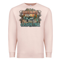 Pale Pink runs on dreams and gasoline truck western Premium Sweatshirt - NancyCooperArtShop