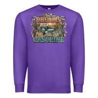 Purple runs on dreams and gasoline truck western Premium Sweatshirt - NancyCooperArtShop