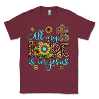 Burgundy all my hope is in jesus Classic Tee - JahusDesignShop