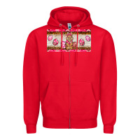 Red pink camouflage egg hunter bunny   license plate Zipper Hoodie - BarkalooDesign