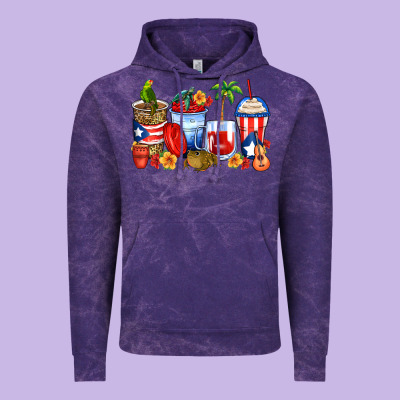 Puerto Rico Coffee Cups Vintage Hoodie Designed By Zillion Design Studio