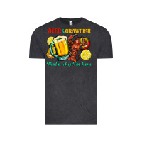 Vintage Black beer&crawfish that's why i'm here Vintage Tee - FaDigitalArtStudio