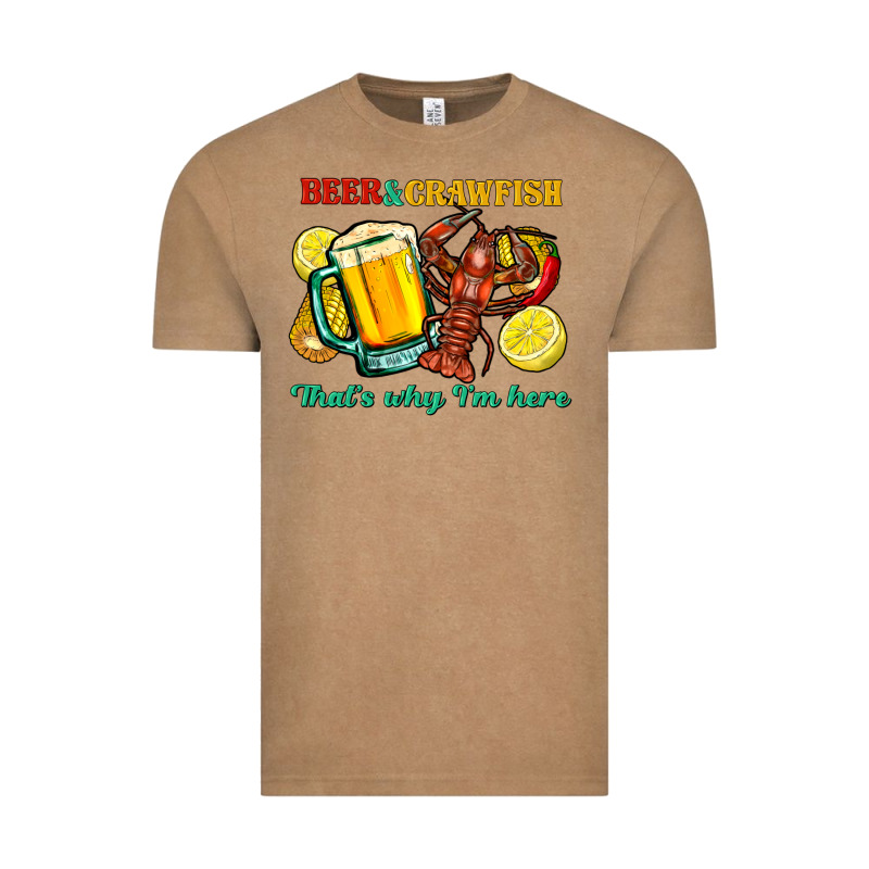 Beer&crawfish That's Why I'm Here Vintage Tee by FaDigitalArtStudio | Teevron