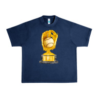 Navy baseball throphy cup fa element Urban Heavy Tee - FaDigitalArtStudio