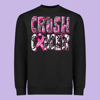 Crush Cancer Heavyweight Sweatshirt Designed By Texasbilliewilder