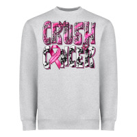 Heather Grey Crush Cancer Heavyweight Sweatshirt - texasbilliewilder