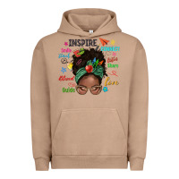 Pigment Burro afro messy bun teach inspire love teacher blessed Urban Hoodie - NancyCooperArtShop