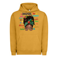 Pigment Peanut Butter afro messy bun teach inspire love teacher blessed Urban Hoodie - NancyCooperArtShop
