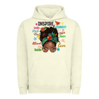 Pigment Pistachio afro messy bun teach inspire love teacher blessed Urban Hoodie - NancyCooperArtShop