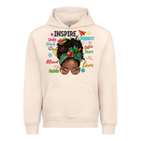 Sandshell afro messy bun teach inspire love teacher blessed Urban Hoodie - NancyCooperArtShop