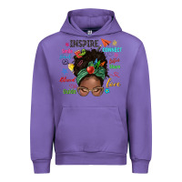 Tulip afro messy bun teach inspire love teacher blessed Urban Hoodie - NancyCooperArtShop