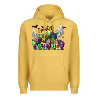 Antique Gold spooky crusher monster truck Premium Hoodie - LillyAllenDesigns