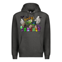 Charcoal Heather spooky crusher monster truck Premium Hoodie - LillyAllenDesigns
