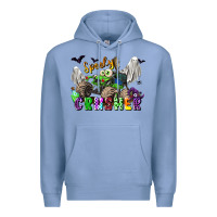 Colony Blue spooky crusher monster truck Premium Hoodie - LillyAllenDesigns