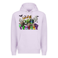 Lilac spooky crusher monster truck Premium Hoodie - LillyAllenDesigns