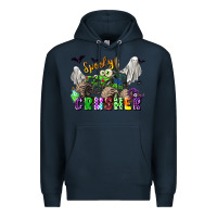Navy spooky crusher monster truck Premium Hoodie - LillyAllenDesigns