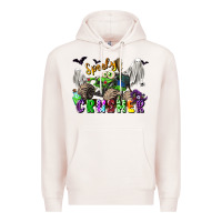 Pale Pink spooky crusher monster truck Premium Hoodie - LillyAllenDesigns