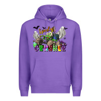 Purple spooky crusher monster truck Premium Hoodie - LillyAllenDesigns