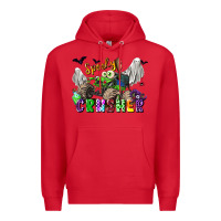 Red spooky crusher monster truck Premium Hoodie - LillyAllenDesigns