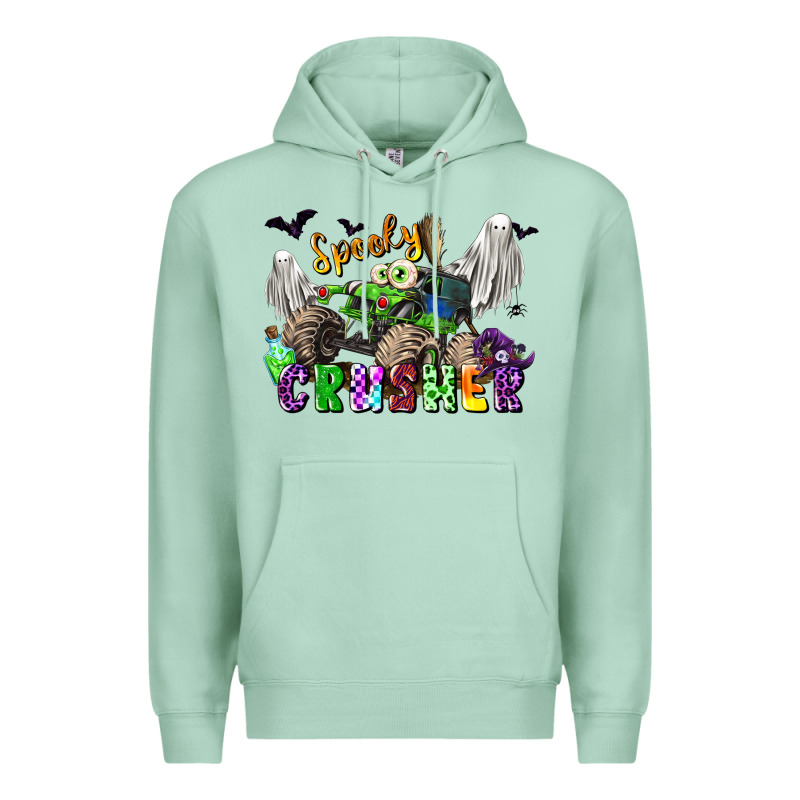 Spooky Crusher Monster Truck Premium Hoodie by LillyAllenDesigns | Teevron