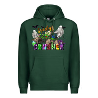 Sports Green spooky crusher monster truck Premium Hoodie - LillyAllenDesigns