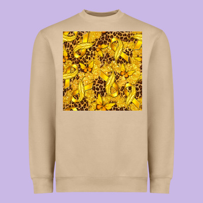 Childhood Cancer Butterfly Heavyweight Sweatshirt Designed By Texasbilliewilder