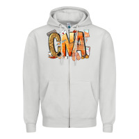 Dove Grey cna certified nursing assistant nurse Zipper Hoodie - NancyCooperArtShop