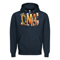 Navy cna certified nursing assistant nurse Zipper Hoodie - NancyCooperArtShop