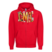 Red cna certified nursing assistant nurse Zipper Hoodie - NancyCooperArtShop