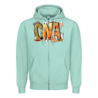 Seafoam cna certified nursing assistant nurse Zipper Hoodie - NancyCooperArtShop