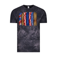 Cloud Black 4th of July brushstroke Vintage Tee - CowGirlArtShop