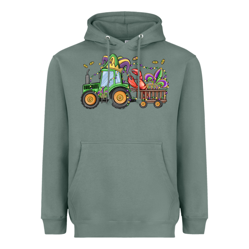 Mardi Gras Tractor Heavyweight Hoodie by MaliasSmallBusiness | Teevron