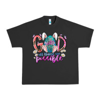 Pigment Black with god all things are possible Urban Heavy Tee - RacoonDesign
