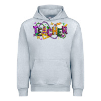 Heather Grey mardi gras teacher Urban Hoodie - texasbilliewilder
