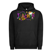 Pigment Black mardi gras teacher Urban Hoodie - texasbilliewilder