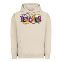 Pigment French Oak mardi gras teacher Urban Hoodie - texasbilliewilder