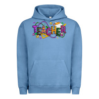 Pigment Pebble Blue mardi gras teacher Urban Hoodie - texasbilliewilder