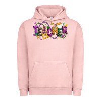 Pigment Salmon mardi gras teacher Urban Hoodie - texasbilliewilder