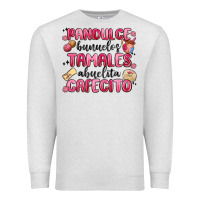 Oatmeal Heather pandulce bunuelos tamales abuelita cafecito Premium Sweatshirt - MaliasSmallBusiness