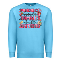 Ocean Blue pandulce bunuelos tamales abuelita cafecito Premium Sweatshirt - MaliasSmallBusiness