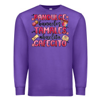 Purple pandulce bunuelos tamales abuelita cafecito Premium Sweatshirt - MaliasSmallBusiness
